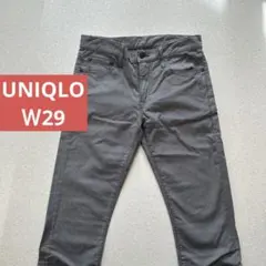 ユニクロＵＪUNIQLOジーンズ　スリムストレートグレインチェックパンツW２９