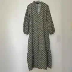 ZARA 幾何学模様 長袖シャツワンピース