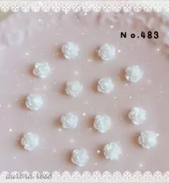 ネイルパーツ １０ピース ローズ オーロラ ホワイト デコパーツのサムネイル