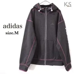 K3-010 アディダス パーカー M グレー スポーツ フルジップ 薄手