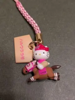 ご当地　ハローキティ　キティ　ストラップ　根付け　高知　競馬　ハルウララ