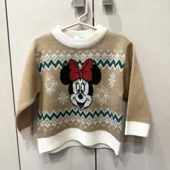 バースデイ　futafuta ミニー　ディズニー 長袖ニット　セーター　90