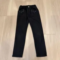 Bebe 星刺繍 ネイビー　ロングパンツ 140