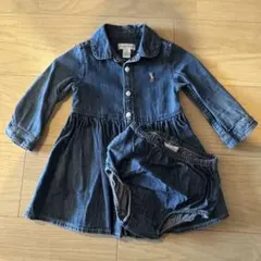 Ralph Lauren デニムワンピース 6M おむつカバー付き