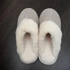 ほぼ新品☆ファー スエード スリッパ