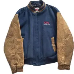 古着 Canada sportswear スタジャン オーバーサイズ 青