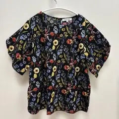 【GLOBAL WORK】花柄 半袖シャツ M