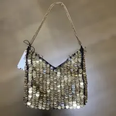 ZARA ビーズ付きバッグ 新品