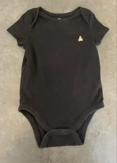 【BabyGap ベビーギャップ】黒 半袖ロンパース 70ブラナンベア