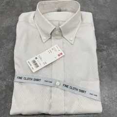 UNIQLO ユニクロ　ファインクロスドビーシャツ　32 ベージュ　M
