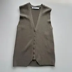 ZARA M オリーブグリーン ニットベスト