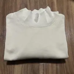 UNIQLO U ブラッシュドモックネックTシャツ 長袖 モックネック ベージュ