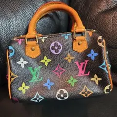 LOUIS VUITTON モノグラムマルチカラー ミニスピーディほぼ新品ポーチ 