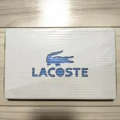 ラコステ タオルハンカチ 青 新品 箱入り 透明ビニル包装済