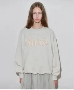 Sinoon ロゴ入りグレー トレーナー