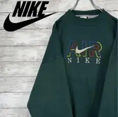 NIKE ナイキ スウェット トレーナー ビッグ刺繍ロゴ 90s 古着のサムネイル