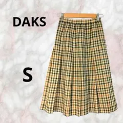 DAKSチェック柄プリーツスカートS
