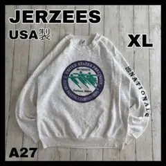 ★USA製 JERZEESスウェット フィギュアスケート ホワイト XLのサムネイル