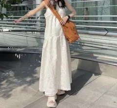 JEANASIS ジャガードボリュームキャミワンピース 963780