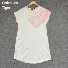 Onitsuka Tiger ホワイト 半袖Tシャツ 赤い文字デザインのサムネイル