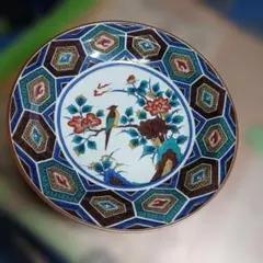 九谷焼 牡丹に鳥の絵皿 (未使用)のサムネイル