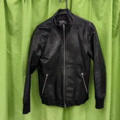 新品未使用タグ付き　ナノユニバース　ラムレザー　羊革　L 黒　ブラック 楽天市場】∴ラムレザーシングルライダース nano universeの通販