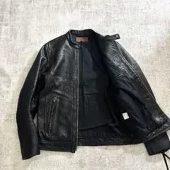 JACKROSE Single Leather Jacket Black