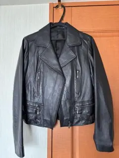 レザーライダースジャケット ブラック