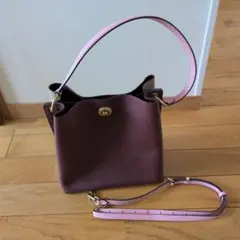 コーチ　ショルダーバッグ ピンクストラップ