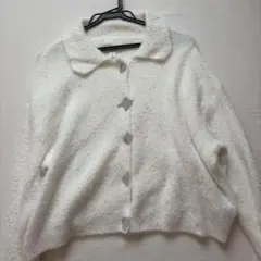 H&Mホワイト 長袖カーディガン Mサイズ