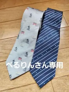 Disney ミッキーマウス柄 ネクタイ 2本セット