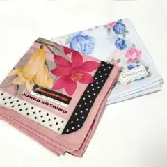 JUNKO KOSHINO Rosarino 花柄シルクハンカチ 2枚セットのサムネイル