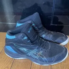 新品 ASICS ハイカットスニーカー ブラック/ブルー 19cm - メルカリ