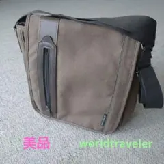 worldtraveler ブラウン ショルダーバッグ 美品