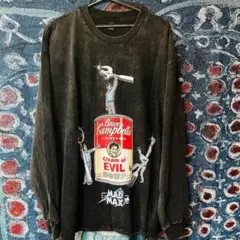 ハイデザイン ロンT カットソー 長袖 ビンテージ 新品未使用 グレー ブラック