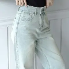 by muni:r バイムニール パールデニム ストレートデニムパンツのサムネイル