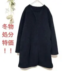 UNIQLO｜ボア フリースカーディガン｜ロングコート｜黒｜ユニクロ｜S〜M