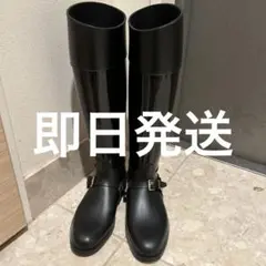 JIMMY CHOO ブラックロングブーツ　レインブーツ ジミーチュウ