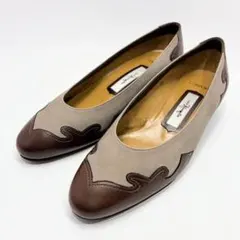 銀座かねまつ フラットシューズ スカラップデザイン コンフォート 2E