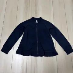 ネイビー ジップアップ ラッシュガード 120