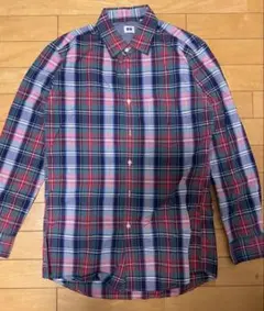 00s UNIQLO チェック柄 長袖シャツ Mサイズ