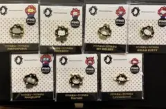万博 EXPO サンリオ キャラクター 黒 モノクロ ピンバッジ 7個セット