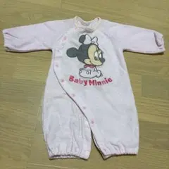 ミニーマウスロンパース ピンク 50〜60 ベビー服