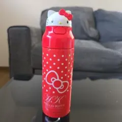 Hello Kitty ストロー付き水筒 レッドのサムネイル