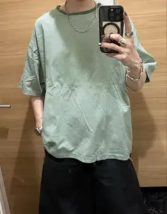 JOURNAL STANDARD 細ボーダー 半袖Tシャツ L グリーン 日本製のサムネイル