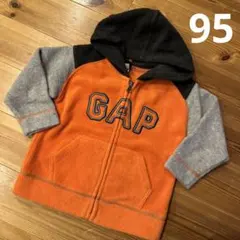 ベビーギャップ☆baby GAP☆ロゴフリースジップパーカー☆95
