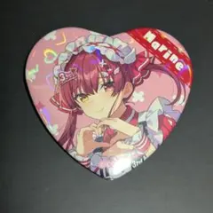 ホロライブ　きゅるるん大作戦　宝鐘マリン　缶バッジまとめ売り ホロライブ 宝鐘マリン きゅるるん大作戦 ハート型缶バッジ 3期生