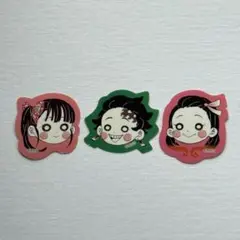 【未使用】鬼滅の刃 フレークシール 吾峠呼世晴原画展 竈門炭治郎 ねずこ カナヲ