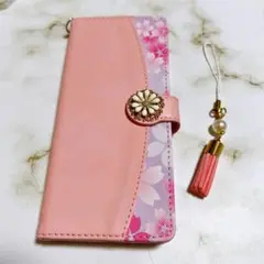 Xperia 5 III ケース 手帳型 カバー 花柄 ピンク