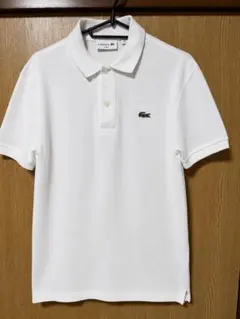 LACOSTE ホワイト ポロシャツ サイズ4 - メルカリ